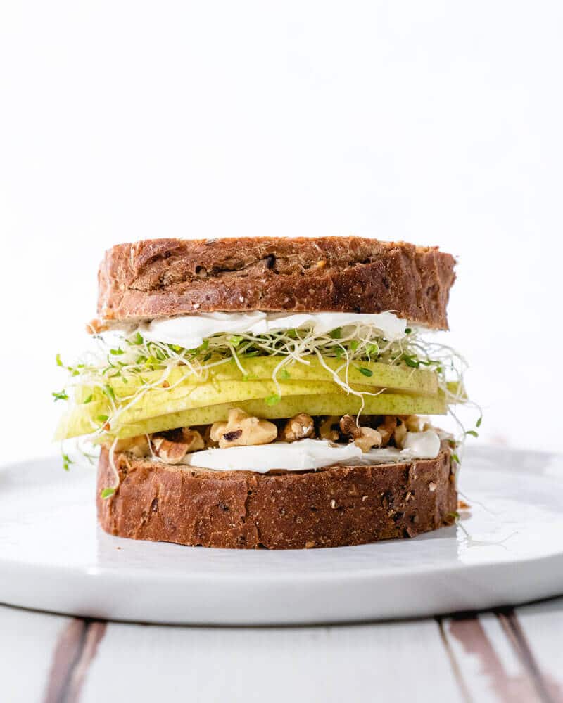 Pear Walnut Fruit Sandwich