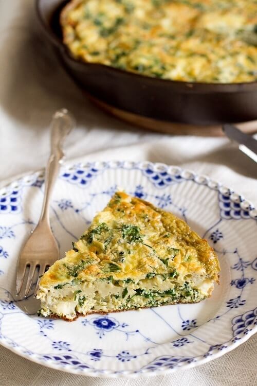 Kale artichoke veggie frittata