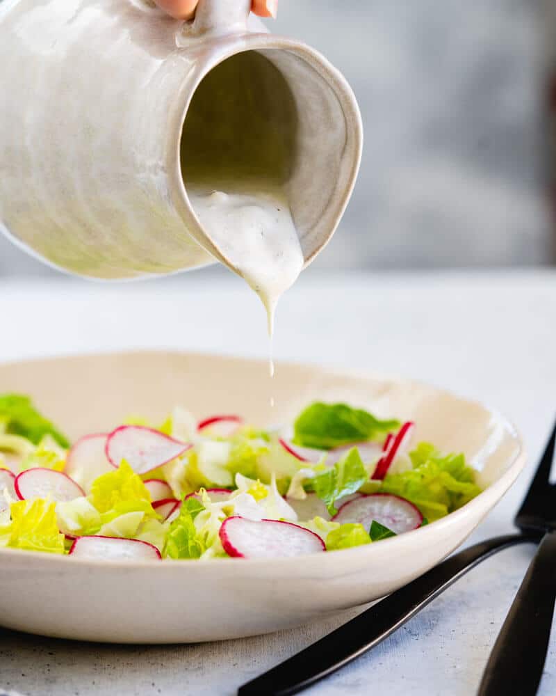 Pouring dressing