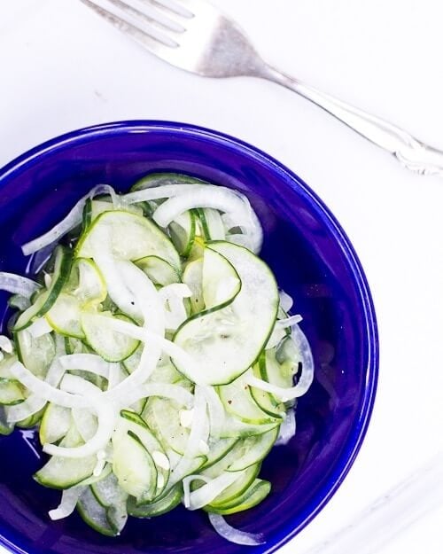German cucumber salad