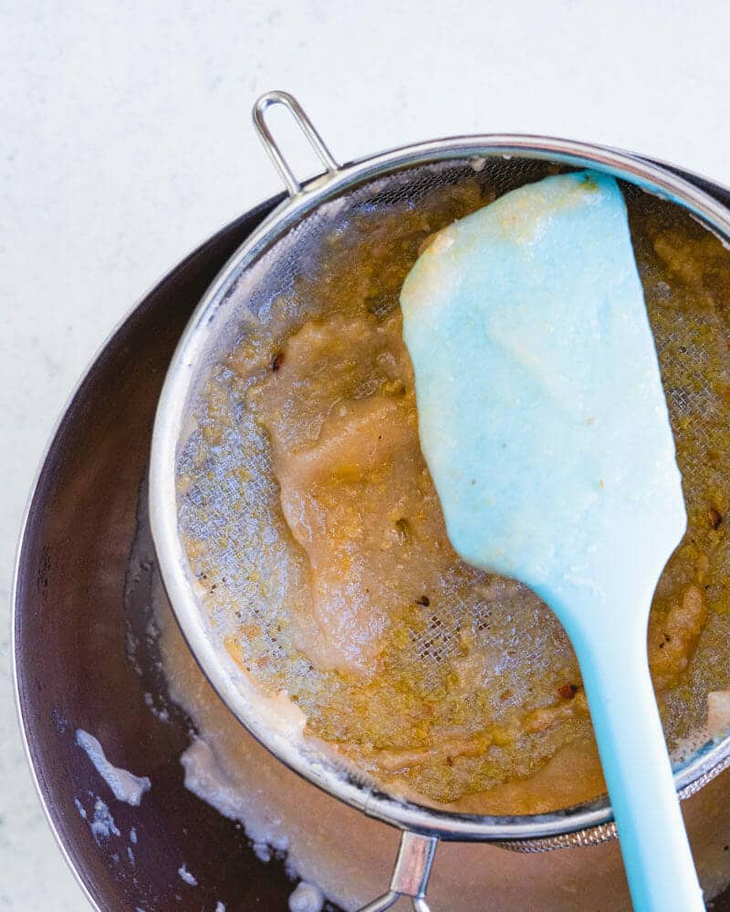 How to make applesauce: Strain it
