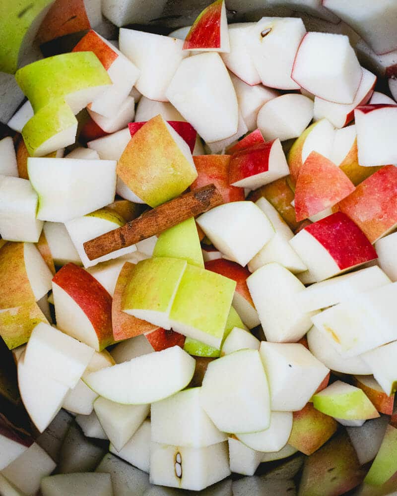 How to Make Applesauce: Chop the Apples