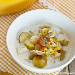Chicken & Corn Chowder チキンとコーンのチャウダー | Easy Japanese Recipes at fancyfoodsshow.com