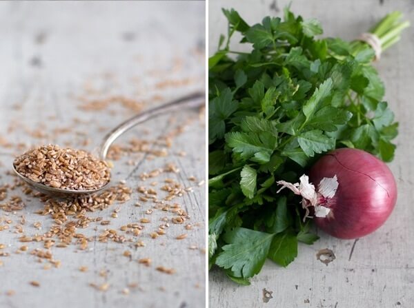 Bulgur wheat | Mediterranean salad with chickpeas