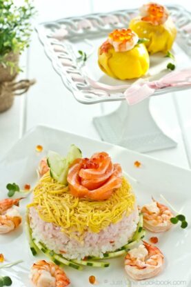 Chirashi Sushi Cake | fancyfoodsshow.com