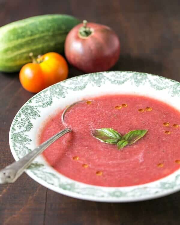 Watermelon gazpacho