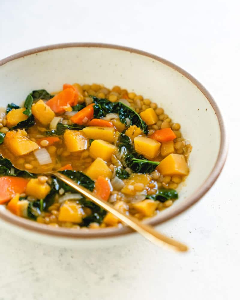 Butternut squash lentil soup | Superfood soup