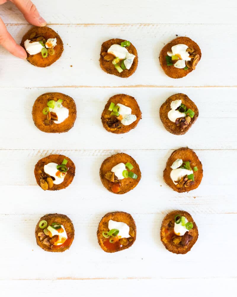 Healthy Loaded Sweet Potato Rounds