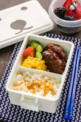 Hamburger Steak Bento | fancyfoodsshow.com
