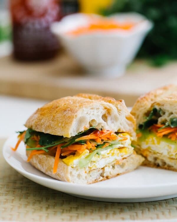 Vegetarian Banh Mi sandwich. 