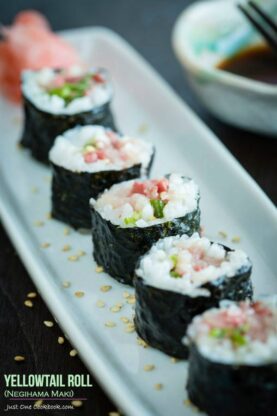 Yellowtail Roll (Negihama Maki) | Easy Japanese Recipes at fancyfoodsshow.com