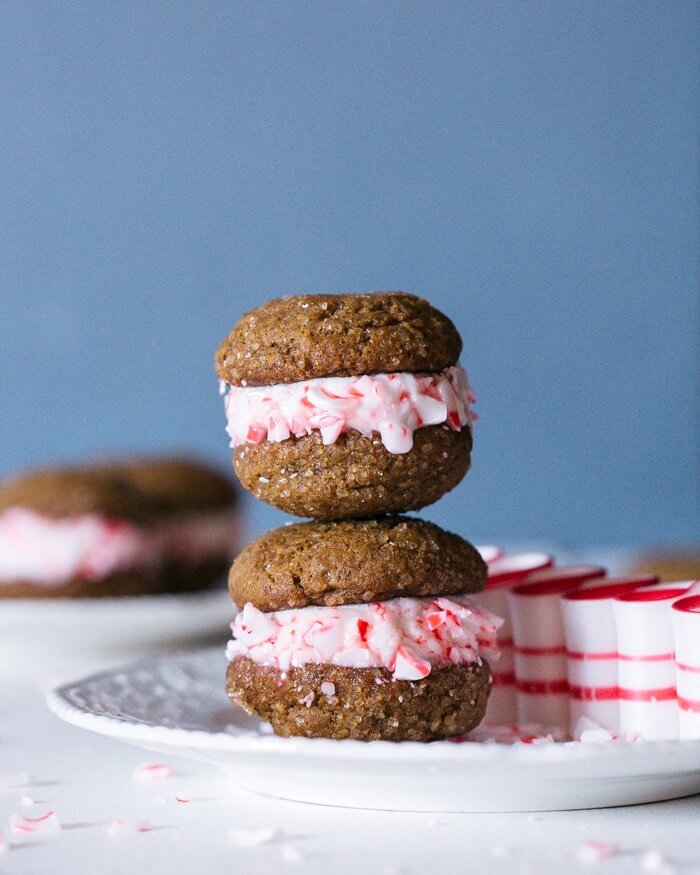 Ginger Cookie Ice Cream Sandwich | Peppermint ice cream sandwiches