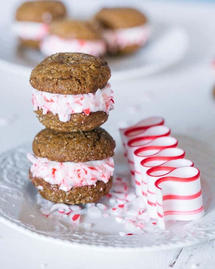 Ginger Cookie Ice Cream Sandwich | Peppermint ice cream sandwiches