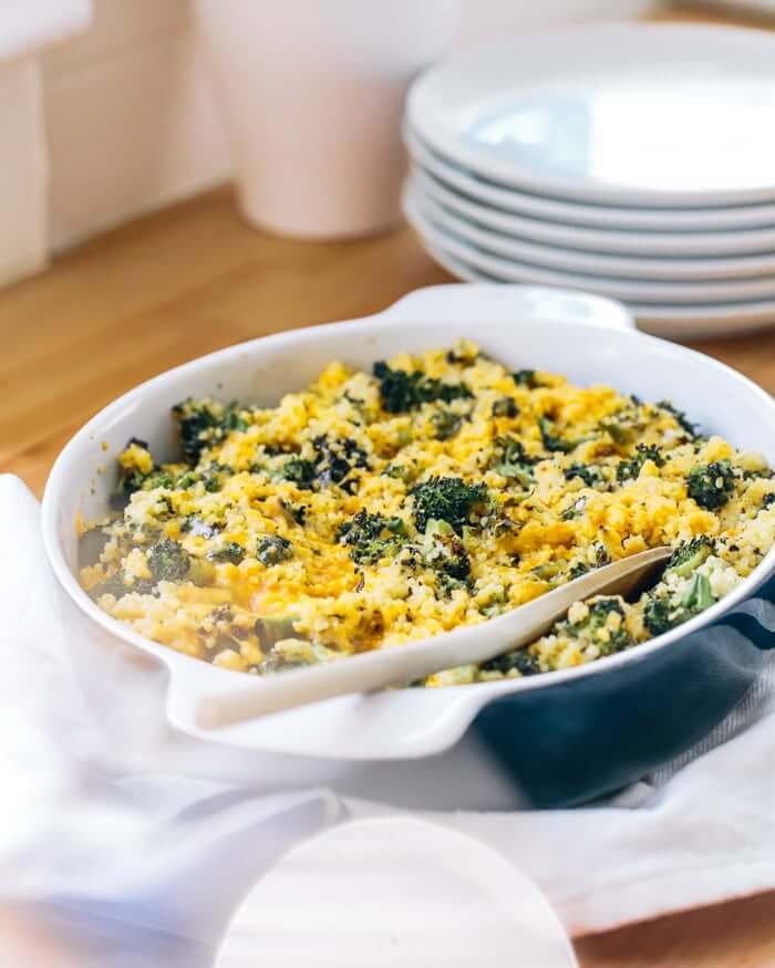 Cheddar & Roasted Broccoli Casserole