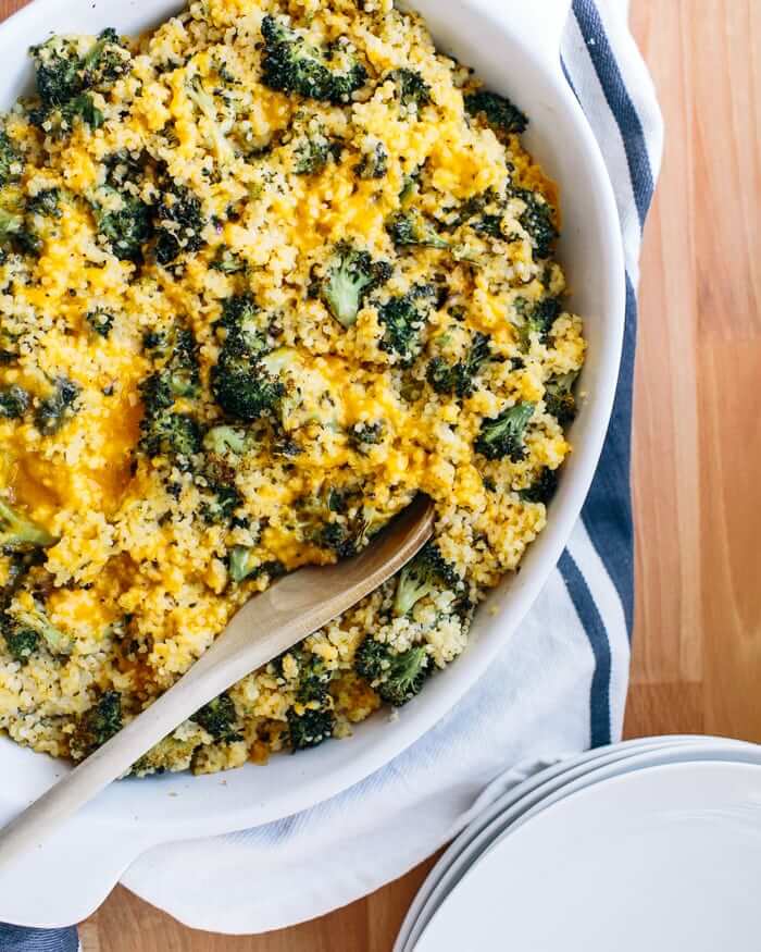 Cheddar & Roasted Broccoli Casserole | What is millet?