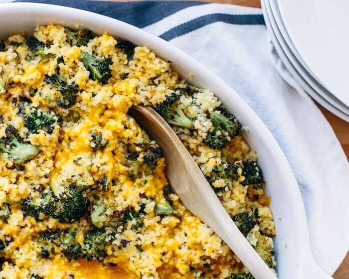 Cheddar & Roasted Broccoli Casserole | What is millet?