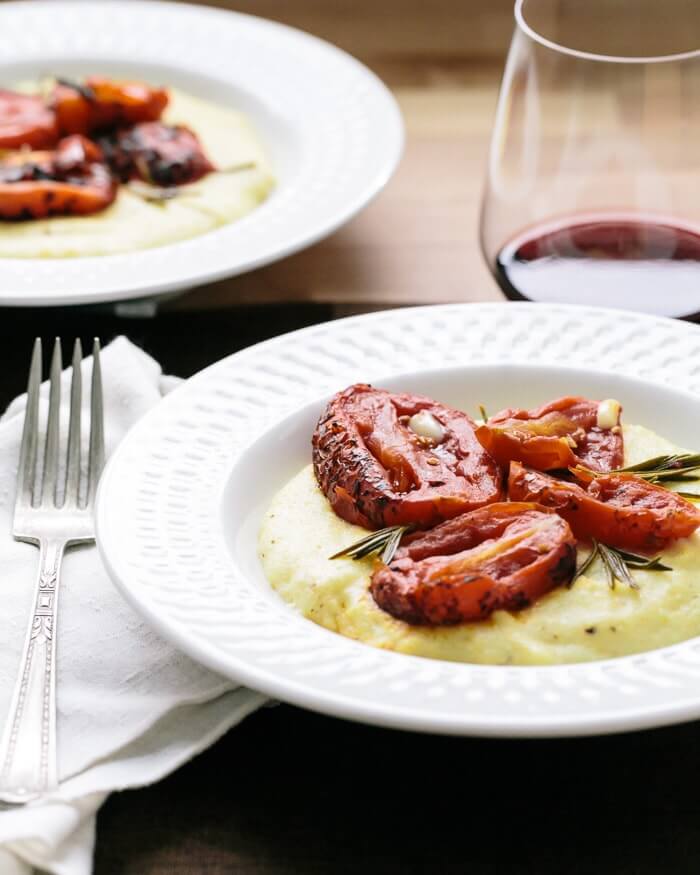 Polenta with tomatoes