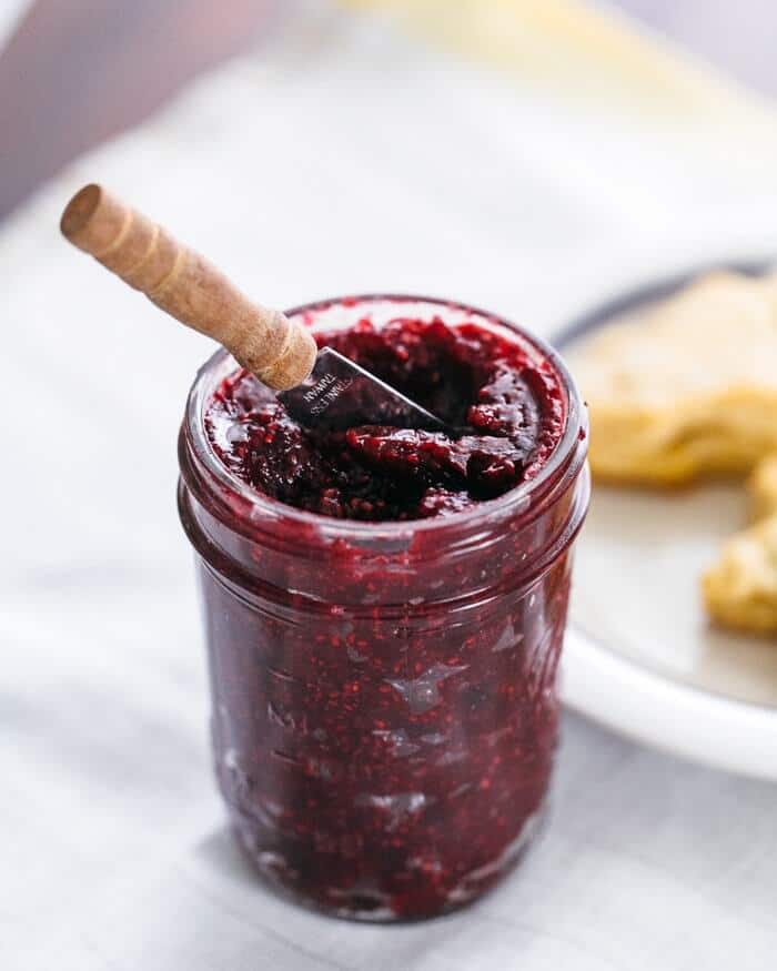 Chia Cranberry Jam Recipe | Cranberry orange jam