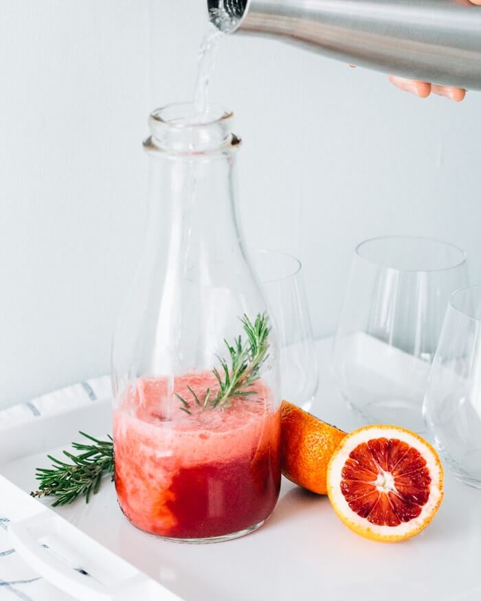 Blood Orange Rosemary Sparkling Water {Brunch Menu} | Fancy Foods Show