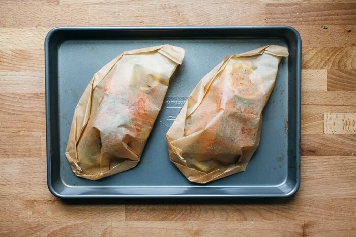 Salmon en Papillote with Roasted Potatoes | Fancy Foods Show