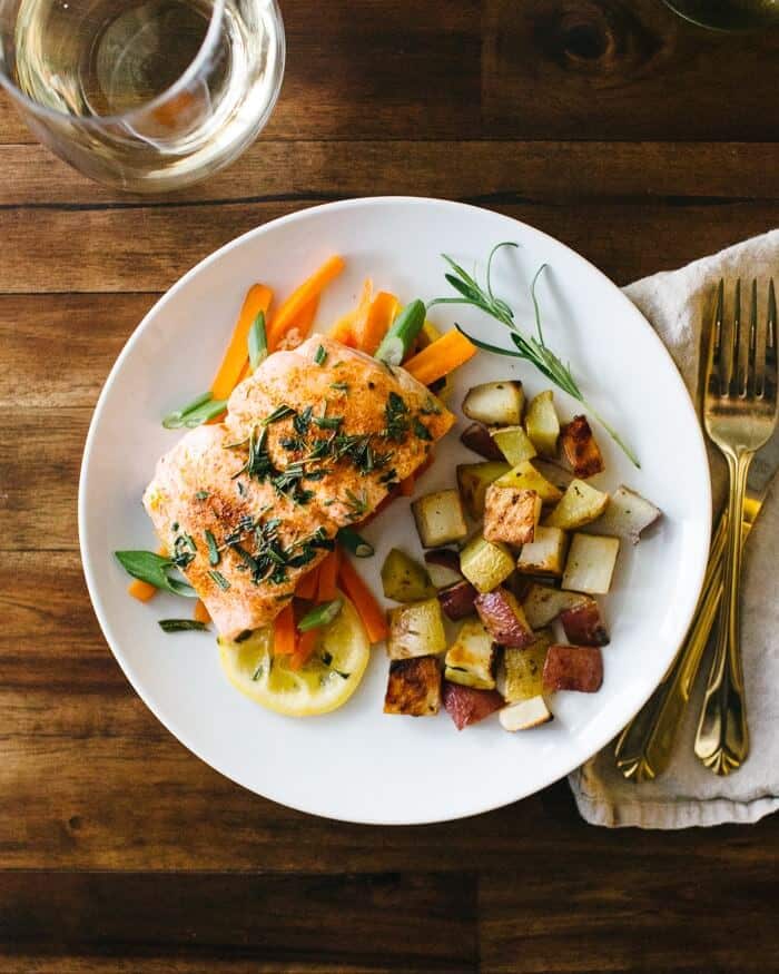 Salmon en Papillote with Roasted Potatoes | Fancy Foods Show