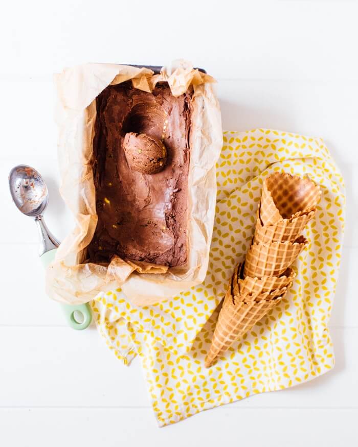 Chocolate vegan ice cream