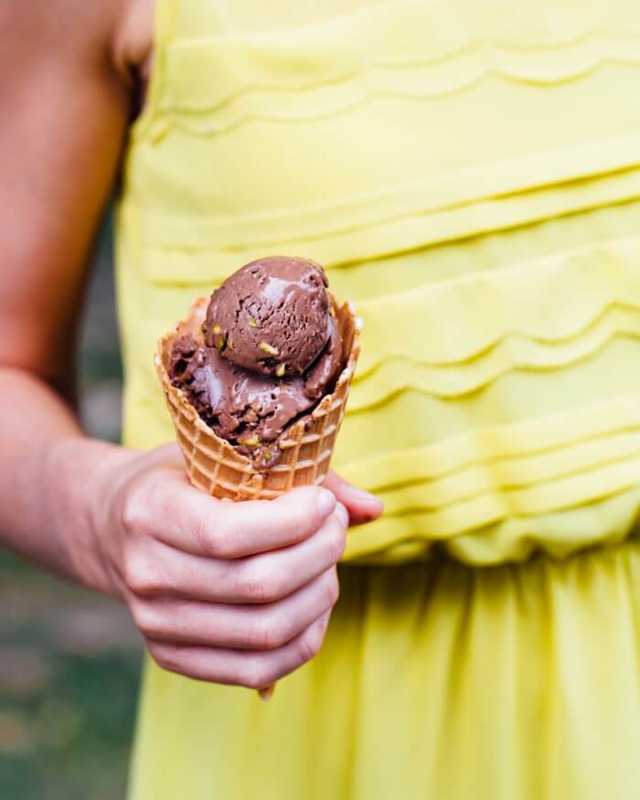 Chocolate vegan ice cream
