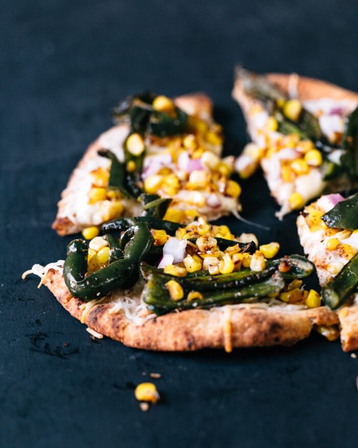 Poblano and Corn Pizza 