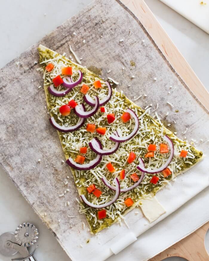 Pesto Christmas Tree Pizzas | Fancy Foods Show