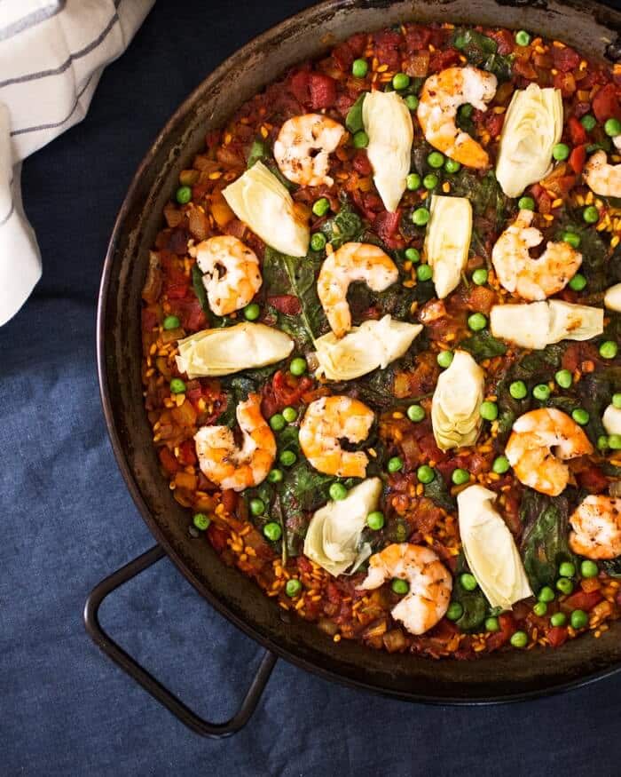 Shrimp paella