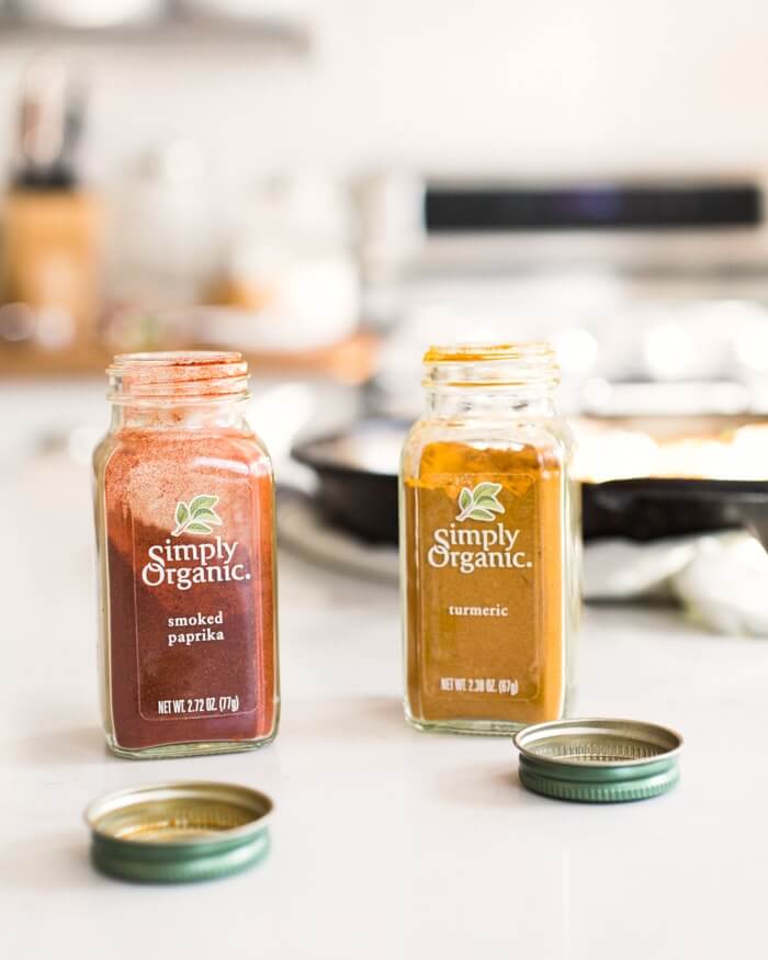 Smoked paprika and turmeric