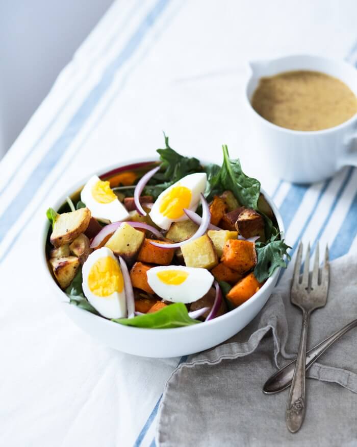 Healthy Potato Salad with Hard-boiled Egg