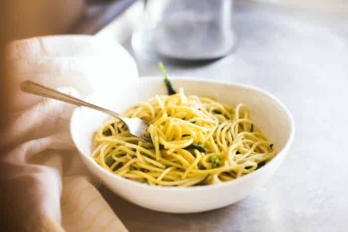 Spring Vegetarian Carbonara | Fancy Foods Show