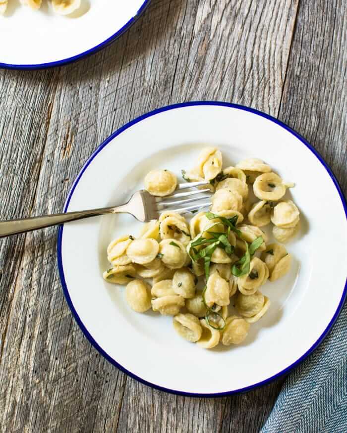 Creamy Almond Milk Pasta with Herbs | Fancy Foods Show