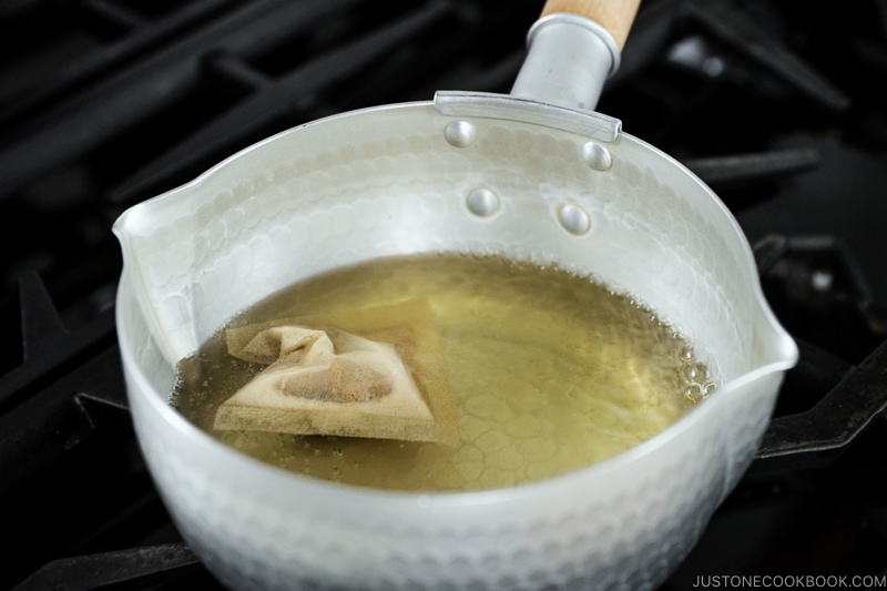 How to Make Dashi with Dashi Packet | Easy Japanese Recipes at fancyfoodsshow.com