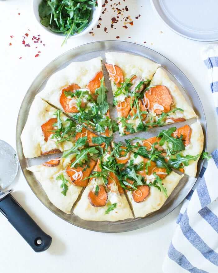 Sweet potato pizza with brie | Brie pizza