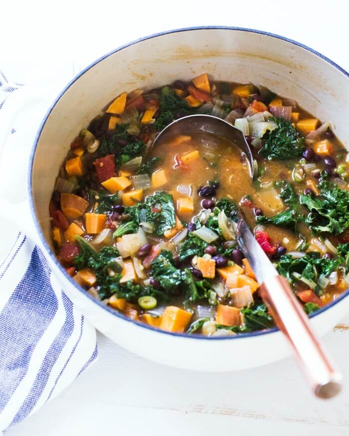 Hearty Sweet Potato Kale Soup | Fancy Foods Show