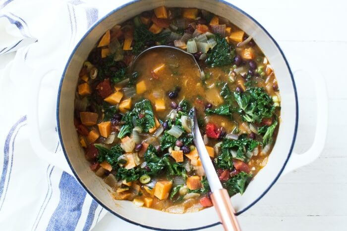 Hearty Sweet Potato Kale Soup | Fancy Foods Show