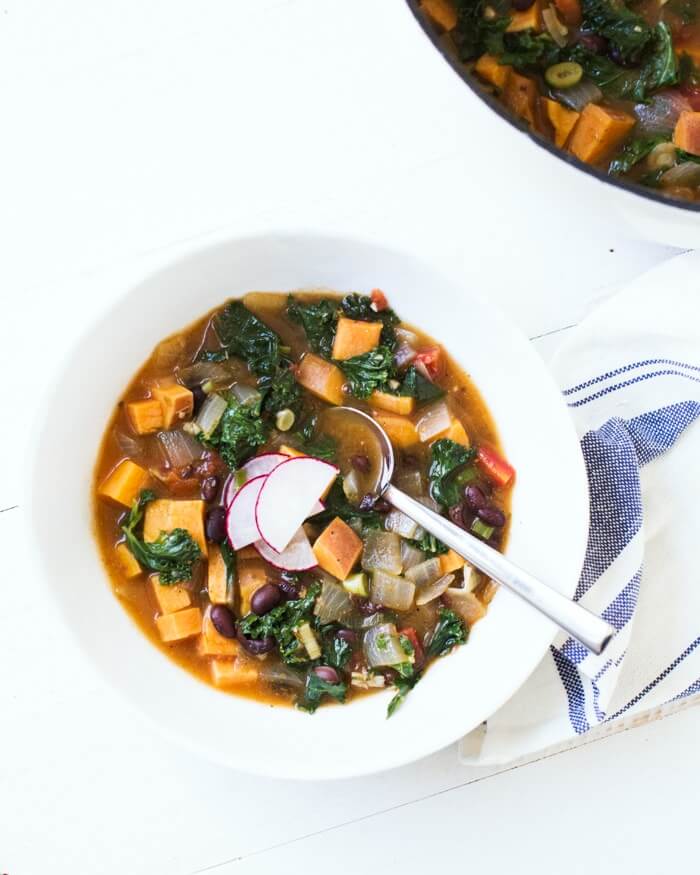 Hearty Sweet Potato Kale Soup | Fancy Foods Show