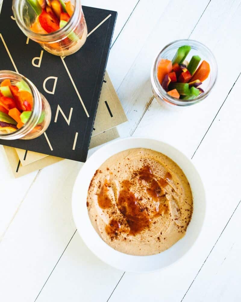 Healthy Road Trip Snacks | Spicy hummus recipe