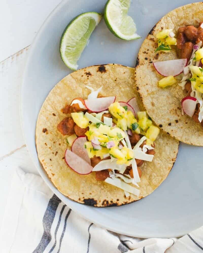 BBQ Bean Tacos with Pineapple Salsa | Fancy Foods Show