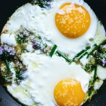 Eggs with Chive Blossoms | Fancy Foods Show