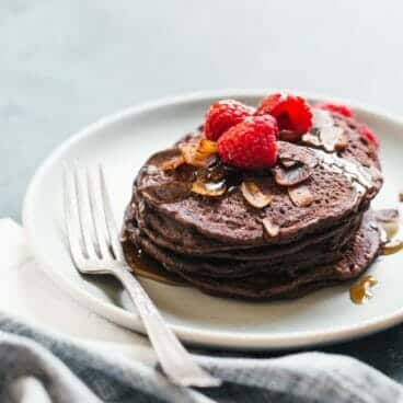 Chocolate Brownie Spelt Vegan Pancakes | Fancy Foods Show