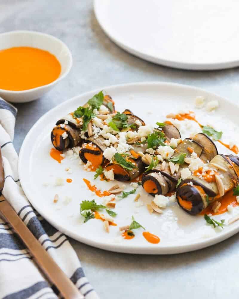 Eggplant Involtini with Spanish Mojo Sauce