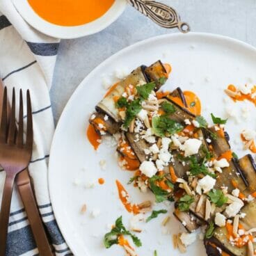 Eggplant Involtini with Spanish Mojo Sauce | Fancy Foods Show