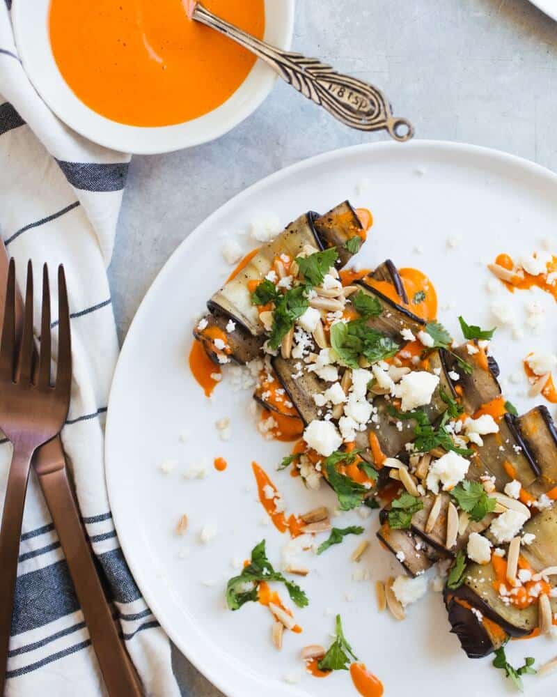 Eggplant Involtini with Spanish Mojo Sauce