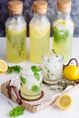 Homemade Lemonade (Classic, Mint, and Thyme) | Easy Japanese Recipes at fancyfoodsshow.com