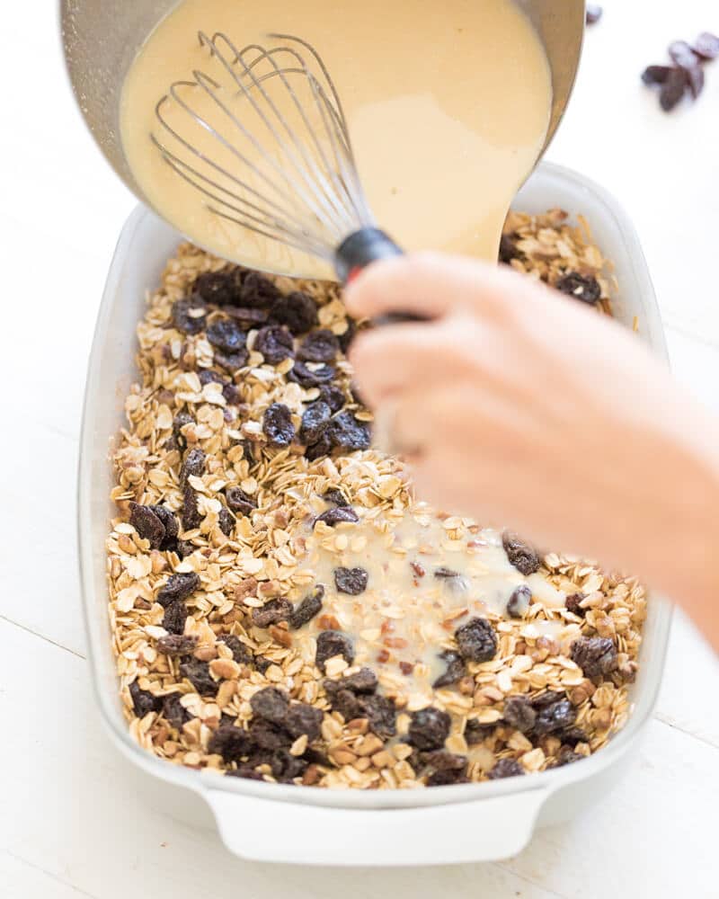 Cherry cardamom baked oatmeal