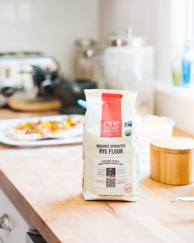 Rye pizza dough cracker crust | Tomato flatbread