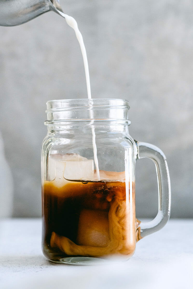 Pumpkin spice iced coffee